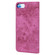 iPhone 16e Cartoon Sakura Cat Embossed Leather Phone Case - Rose Red