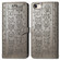 iPhone 16e Cat and Dog Embossed Leather Phone Case - Gray