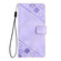iPhone 16e Skin-feel Embossed Leather Phone Case - Light Purple
