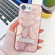 iPhone 16e Plating Glitter Texture Fold Holder TPU Phone Case with Lens Film - Pink Feathers