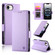 iPhone 16e Side Buckle Magnetic Frosted Leather Phone Case - Purple