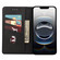 iPhone 16e Skin Feel Splicing Leather Phone Case - Black