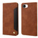 iPhone 16e Skin Feel Splicing Leather Phone Case - Brown