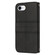 iPhone 16e Embossed Stripes Skin Feel Leather Phone Case - Black