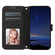 iPhone 16e Embossed Stripes Skin Feel Leather Phone Case - Black