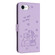 iPhone 16e Embossed Kitten Phone Leather Case with Lanyard - Purple