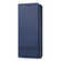 iPhone 16e AZNS Magnetic Calf Texture Flip Leather Phone Case - Dark Blue