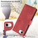 iPhone 16e Orchid Butterfly Embossed Leather Phone Case - Red