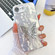 iPhone 16e Plating Glitter Texture Butterfly Holder TPU Phone Case with Lens Film - White Wrinkles