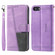 iPhone 16e TTUDRCH Embossed Line Splicing Leather Phone Case - Purple
