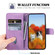 iPhone 16e TTUDRCH Embossed Line Splicing Leather Phone Case - Purple