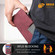 iPhone 16e TTUDRCH Embossed Line Splicing Leather Phone Case - Wine Red
