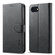 LC.IMEEKE Calf Texture Horizontal Flip Leather Case iPhone 16e - Black
