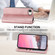 iPhone 16e Cubic Grid Calf Texture Magnetic Leather Phone Case - Rose Gold