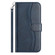 iPhone 16e Dual-Folded S-shape Leather Phone Case - Navy Blue