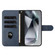 iPhone 16e Dual-Folded S-shape Leather Phone Case - Navy Blue