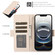 iPhone 16e Side Buckle RFID Anti-theft Leather Phone Case - Apricot