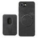 iPhone 16e Retro Leather Card Bag Magnetic Phone Case - Black