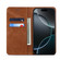 iPhone 16e Denim Texture Casual Style Horizontal Flip Leather Case - Brown