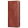 iPhone 16e Gloss Oil Solid Color Magnetic Leather Phone Case - Brown