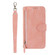 iPhone 16e Oil Skin Zipper Wallet Leather Phone Case - Pink