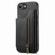 iPhone 16e Retro Leather Zipper Wallet Back Phone Case - Black