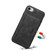 iPhone 16e Denior D08 PU Single Card Slot Holder Phone Case - Black
