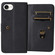 iPhone 16e Multi-Function Wallet 10 Card Slots Leather Phone Case - Black