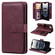 iPhone 16e Multi-Function Wallet 10 Card Slots Leather Phone Case - Claret