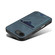 iPhone 16e Denior D06 PU Back Cover Card Slot Holder Phone Case - Blue