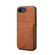 iPhone 16e Denior D06 PU Back Cover Card Slot Holder Phone Case - Brown