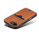 iPhone 16e Denior D06 PU Back Cover Card Slot Holder Phone Case - Brown