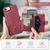 iPhone 16e JEEHOOD J01 Retro Magnetic Detachable Wallet Phone Case - Red