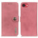 iPhone 16e KHAZNEH Cowhide Texture Horizontal Flip Leather Phone Case - Pink