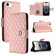 iPhone 16e Rhombic Texture Flip Leather Phone Case with Lanyard - Coral Pink