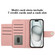 iPhone 16e Rhombic Texture Flip Leather Phone Case with Lanyard - Coral Pink
