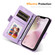 iPhone 16e ENKAY Embossed Rhombus Starry Leather Phone Case with Screen Film - Purple