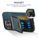 iPhone 16e Suteni H03 Oil Wax Leather Wallet Stand Back Phone Case - Blue