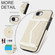 iPhone 16e Splicing Rhombic Texture Card Bag Phone Case with Long Lanyard - Beige