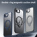 iPhone 16e Double Ring MagSafe Magnetic Holder Phone Case - Transparent