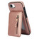iPhone 16e Zipper Wallet Split MagSafe Leather Back Phone Case - Rose Gold