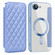 iPhone 16e Shield Magsafe RFID Anti-theft Rhombus Leather Phone Case - Blue