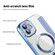 iPhone 16e Shield Magsafe RFID Anti-theft Rhombus Leather Phone Case - Blue