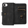 iPhone 16e Skin Feel Multi Card Slots Zipper Wallet Leather Phone Case - Black