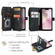 iPhone 16e CaseMe C30 Card Slots Zipper Wallet Leather Phone Case - Black