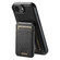 iPhone 16e Suteni H15 MagSafe Oil Eax Leather Detachable Wallet Back Phone Case - Black