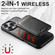 iPhone 16e Suteni H15 MagSafe Oil Eax Leather Detachable Wallet Back Phone Case - Black