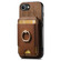 iPhone 16e Retro Splitable Magnetic Stand Card Bag Leather Phone Case - Brown