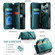 iPhone 16e CaseMe C36 Card Slots Zipper Wallet RFID Anti-theft Leather Phone Case - Blue