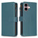 iPhone 16 9 Card Slots Zipper Wallet Leather Flip Phone Case - Green